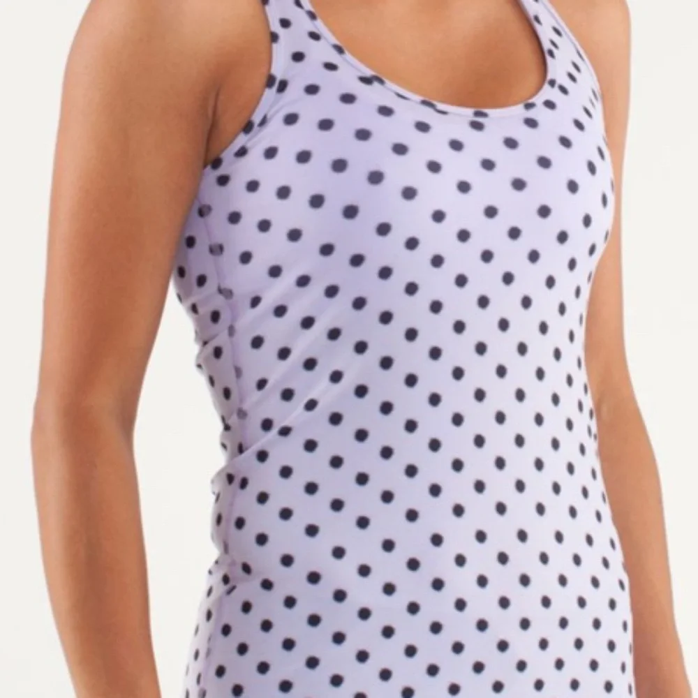 Lululemon Cool Racerback High Noon Dot Lilac / Black - Picture 1 of 2